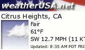 Click for Forecast for Citrus Heights, California from weatherUSA.net